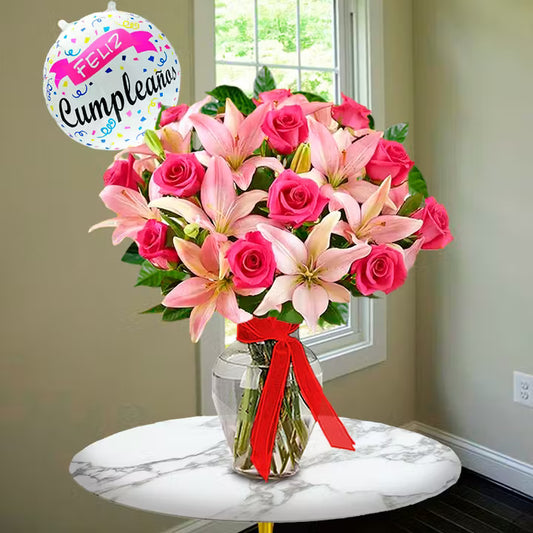 Pink Roses For Birthday